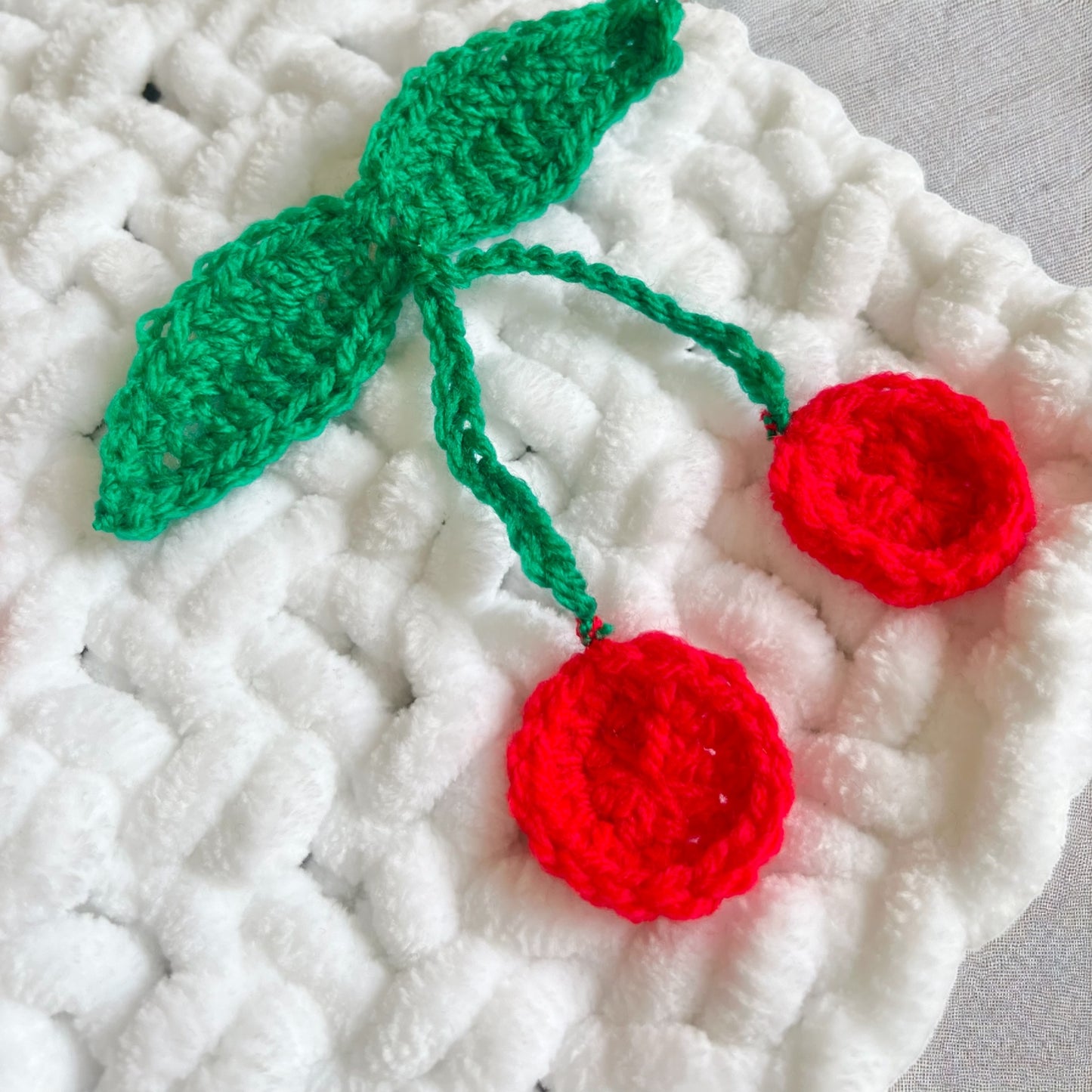 Cherries Snuggle Squares - WITH dummy loop