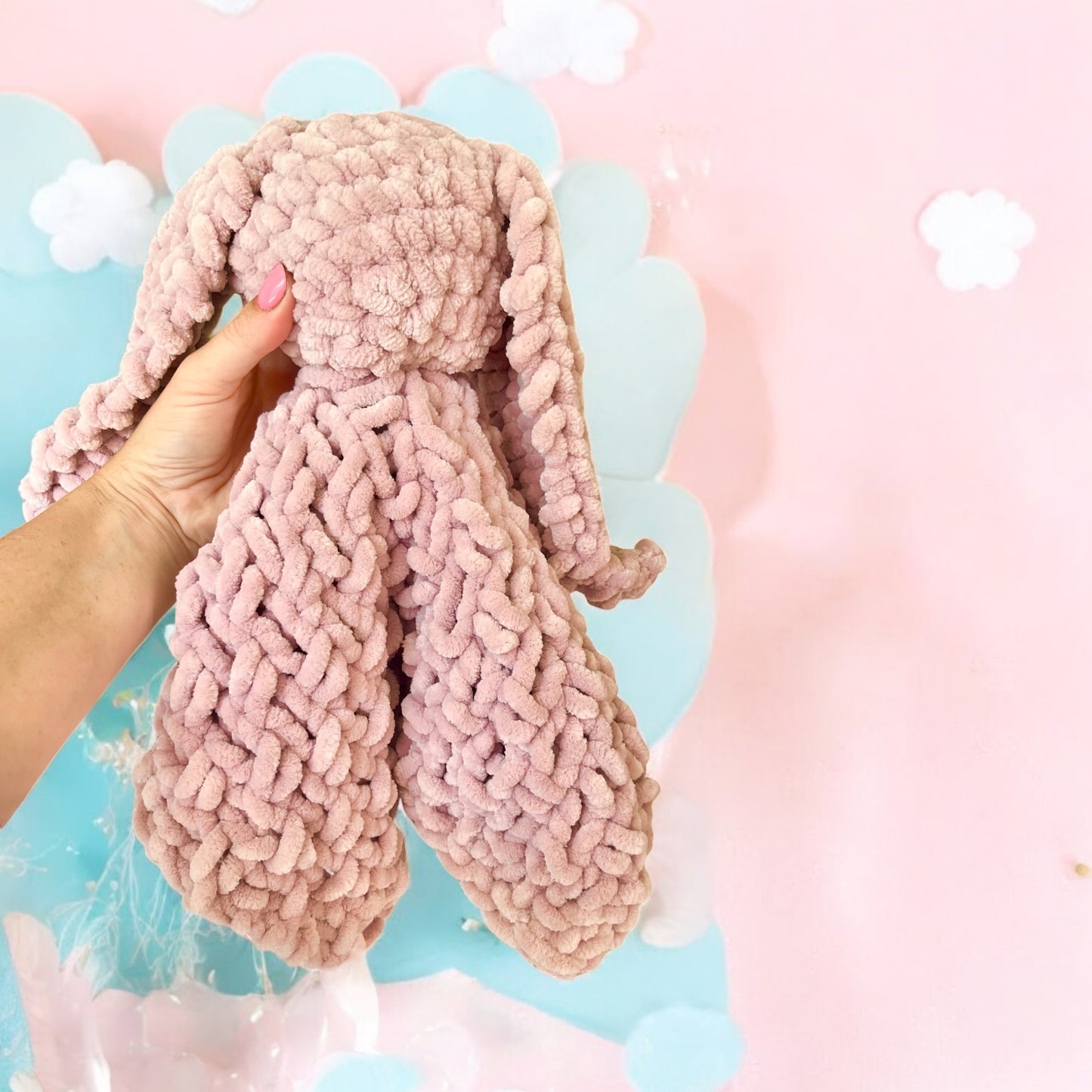 Snuggle Bunnies XL – Plush Bunny Comforter Lovey for Babies & Toddlers | Soft Security Blanket