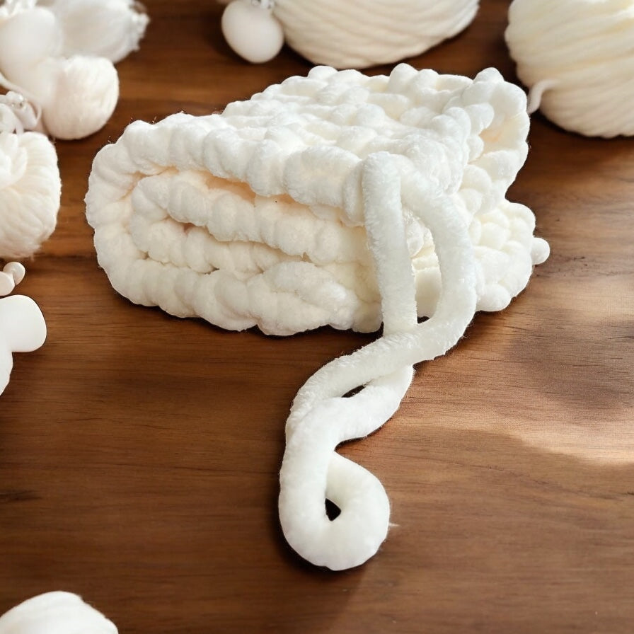 Knitted Chenille Baby Blanket + Matching Snuggle Square Comforter with Dummy Loop | Soft Baby Gift Set
