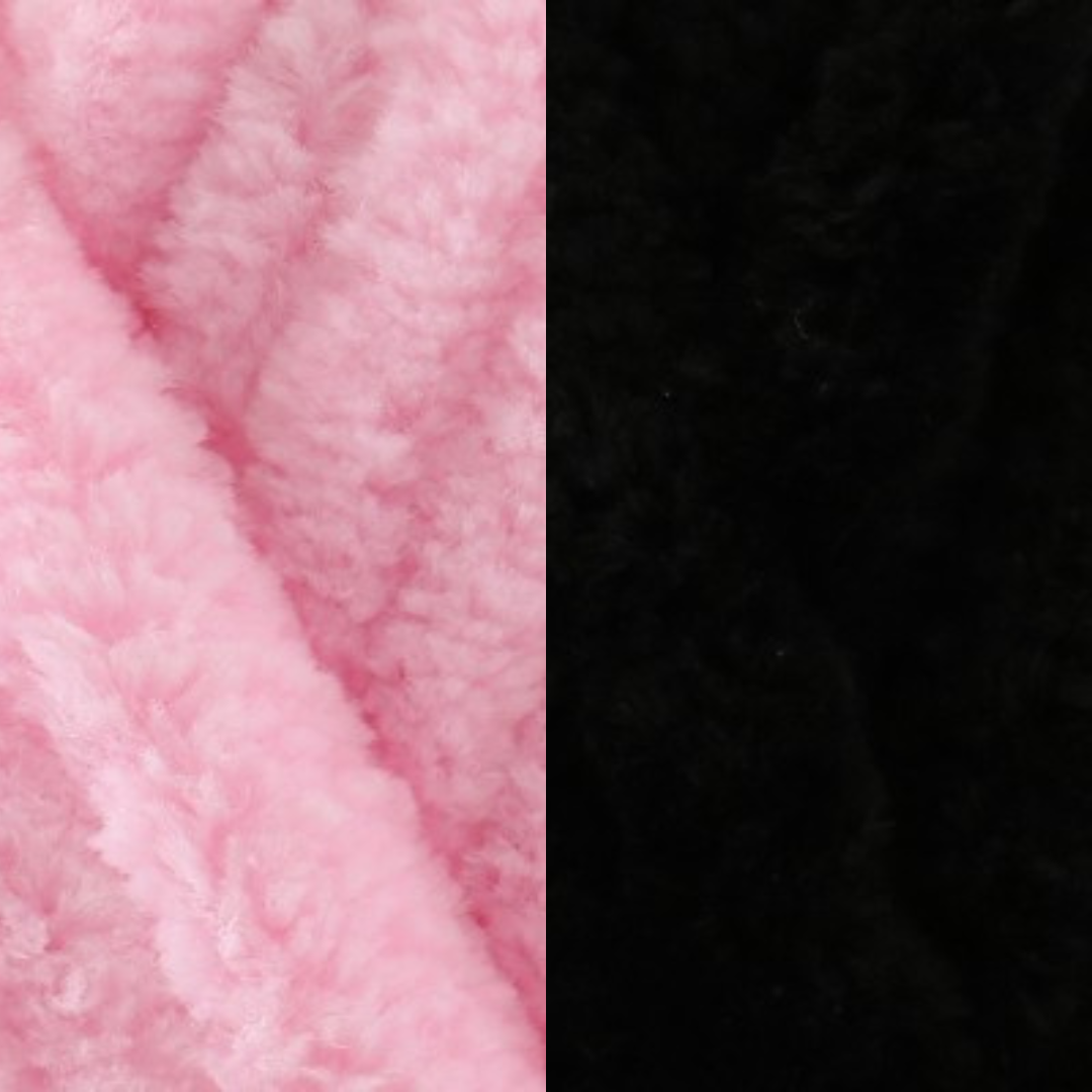 Marshmallow Snuggle Square | Hand-Knitted Chenille Comforter with Custom Two-Colour Design