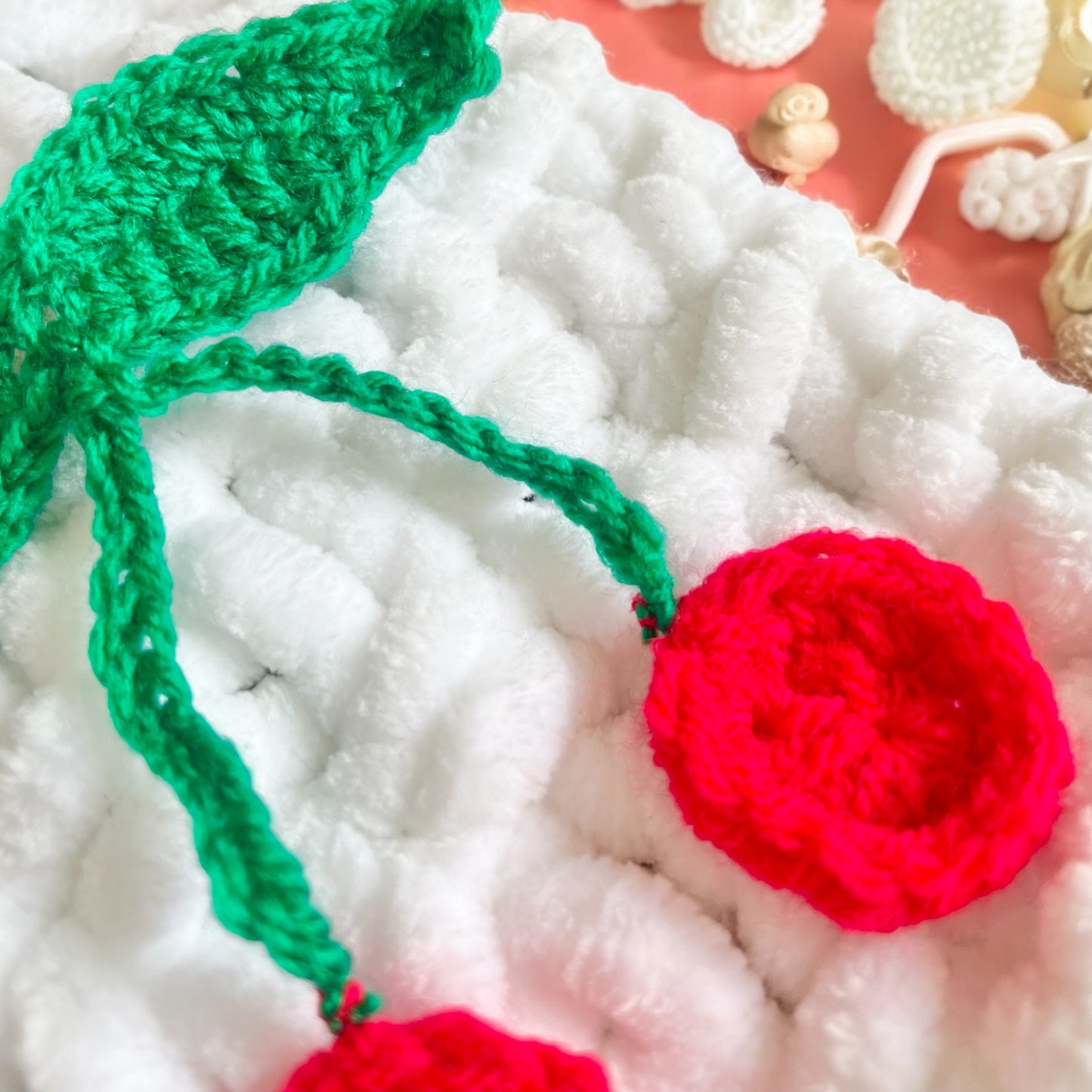 Cherries Snuggle Squares - WITHOUT dummy loop