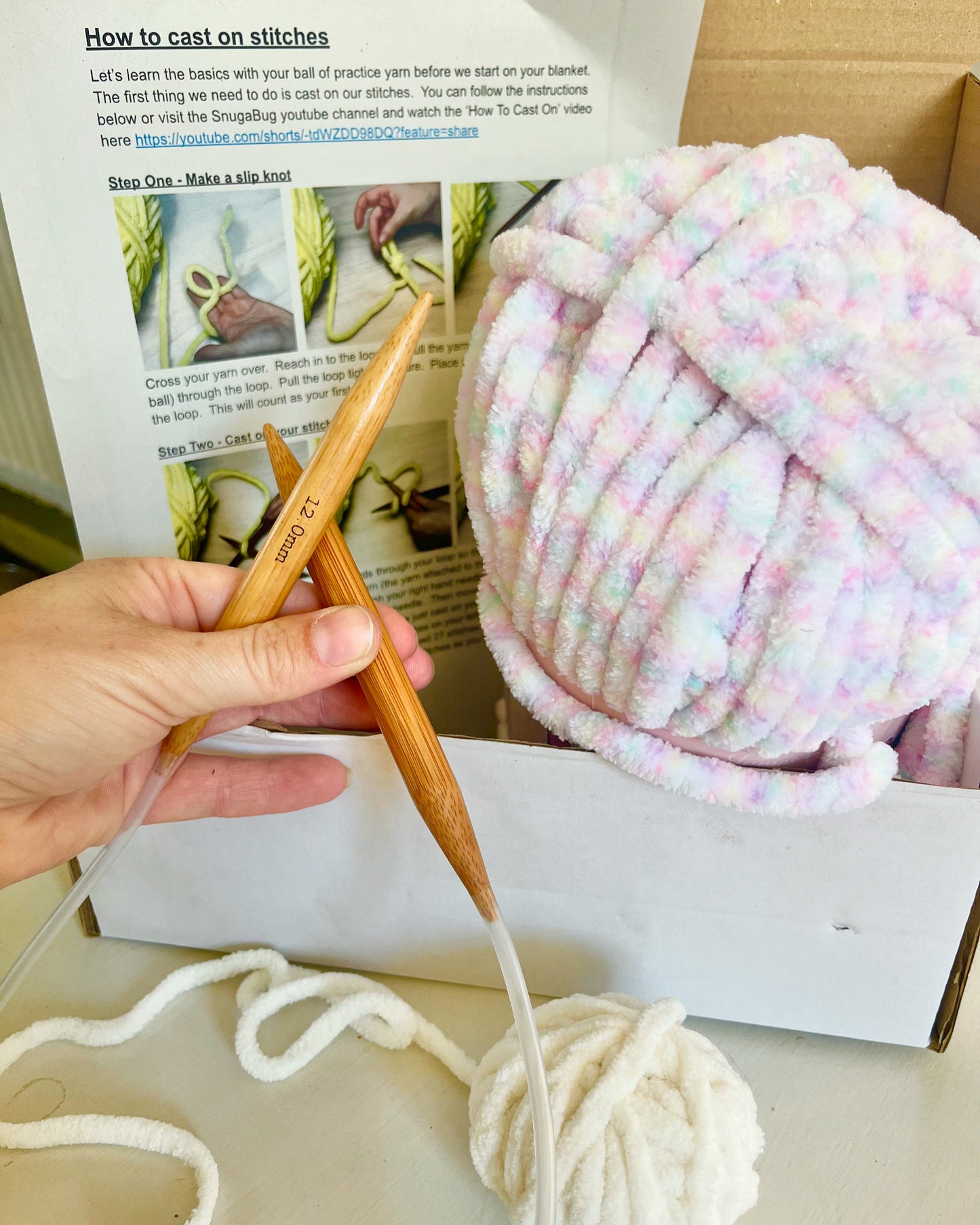 Newbie Knitter Baby Blanket DIY Knitting Kit