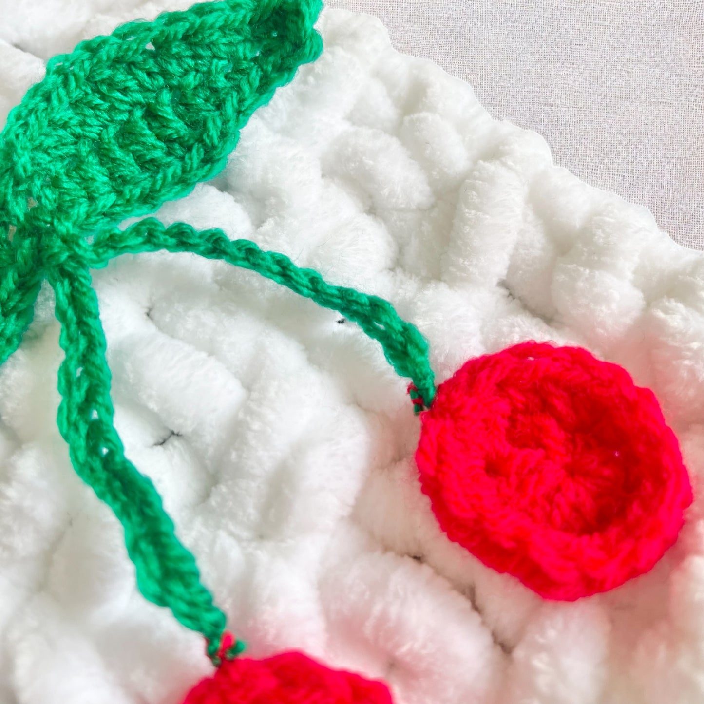 Cherries Snuggle Squares - WITH dummy loop