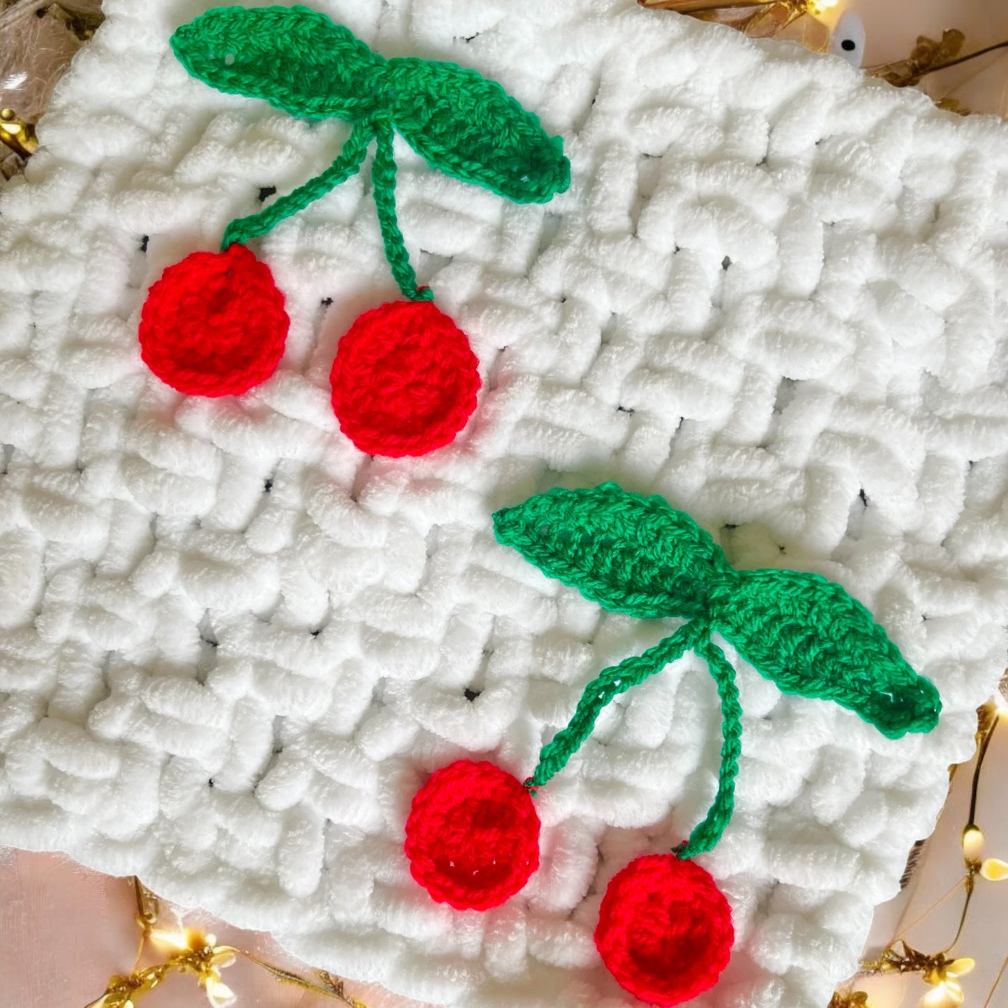 Cherries Snuggle Squares - WITHOUT dummy loop