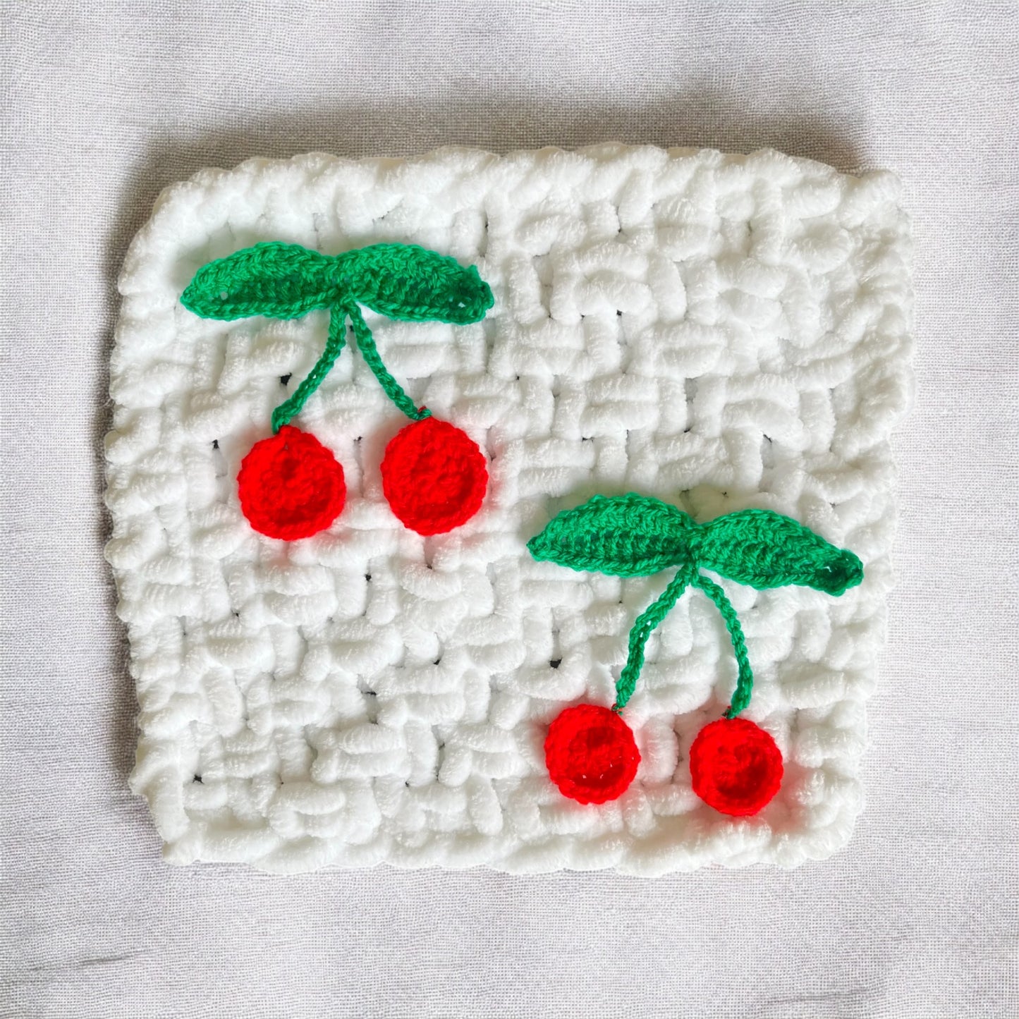 Cherries Snuggle Squares - WITHOUT dummy loop