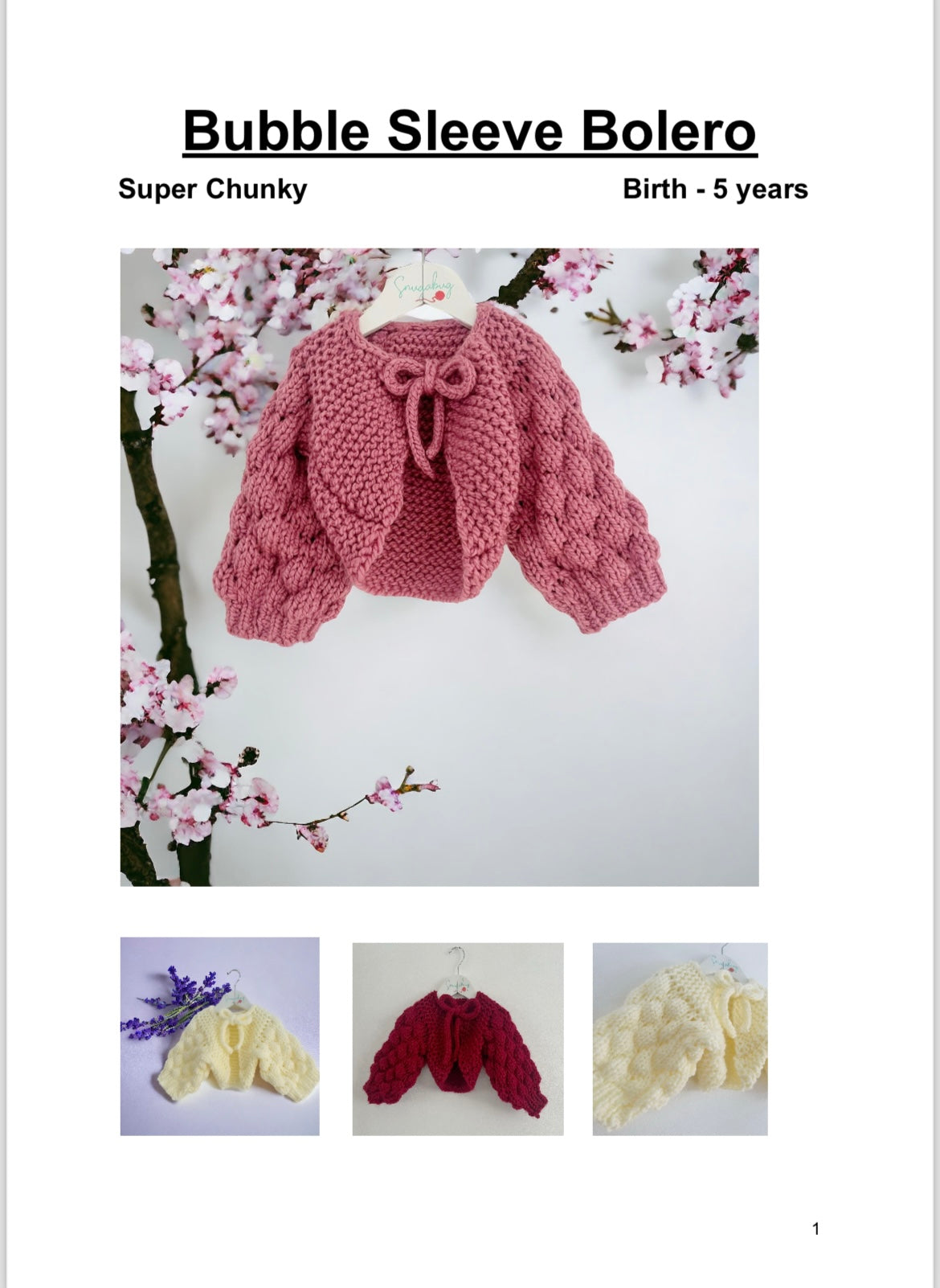 DIY Knitting Kit - Bubble Sleeve Bolero