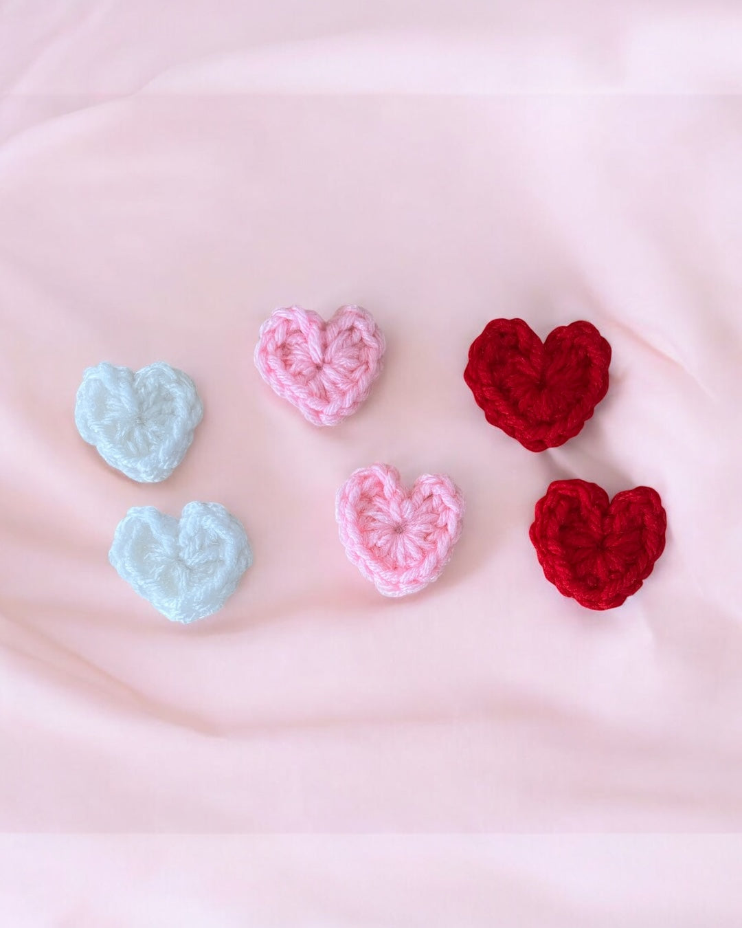 Crochet Hearts - Set of 6