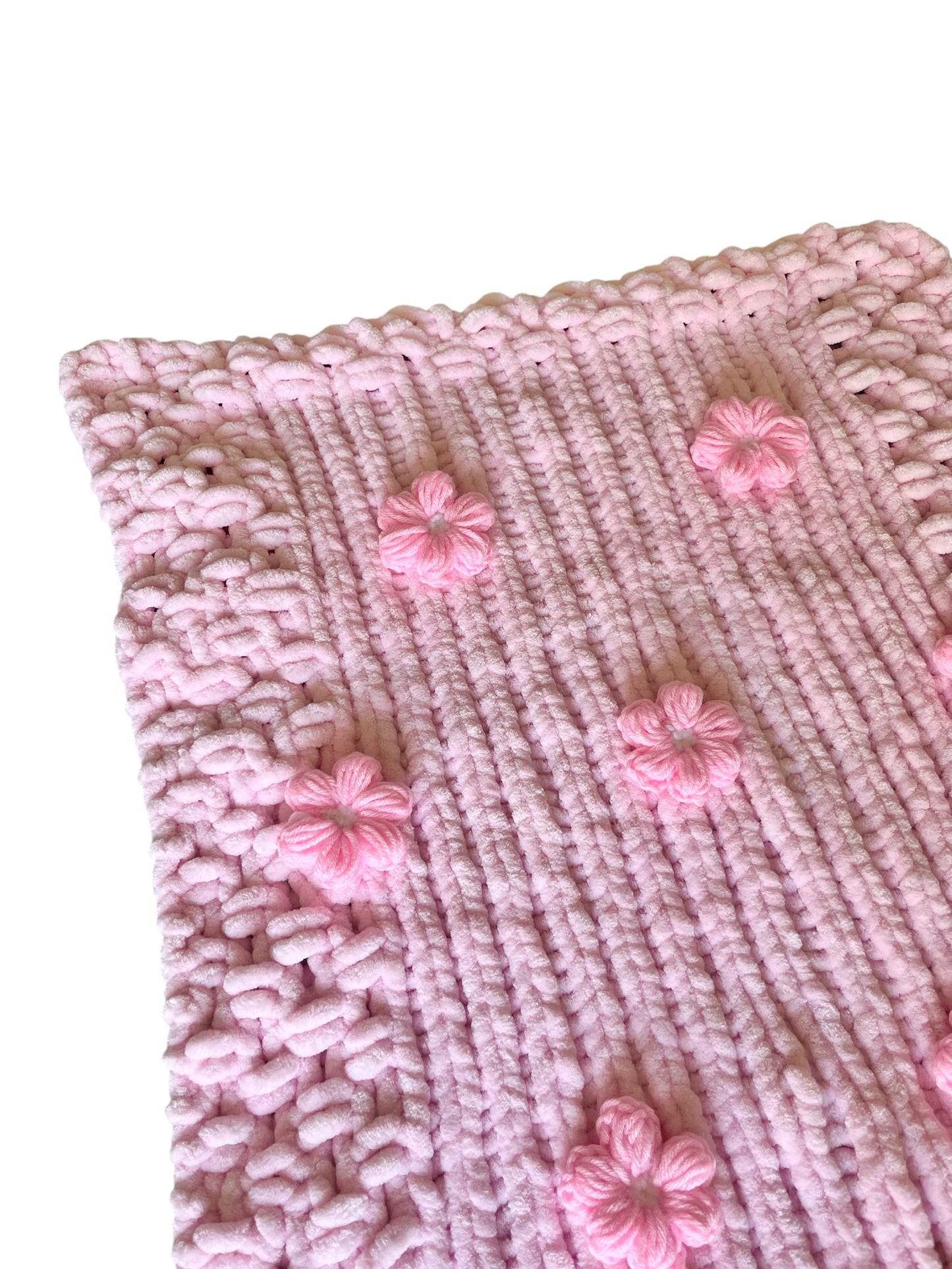 Puff Flower Baby Blanket