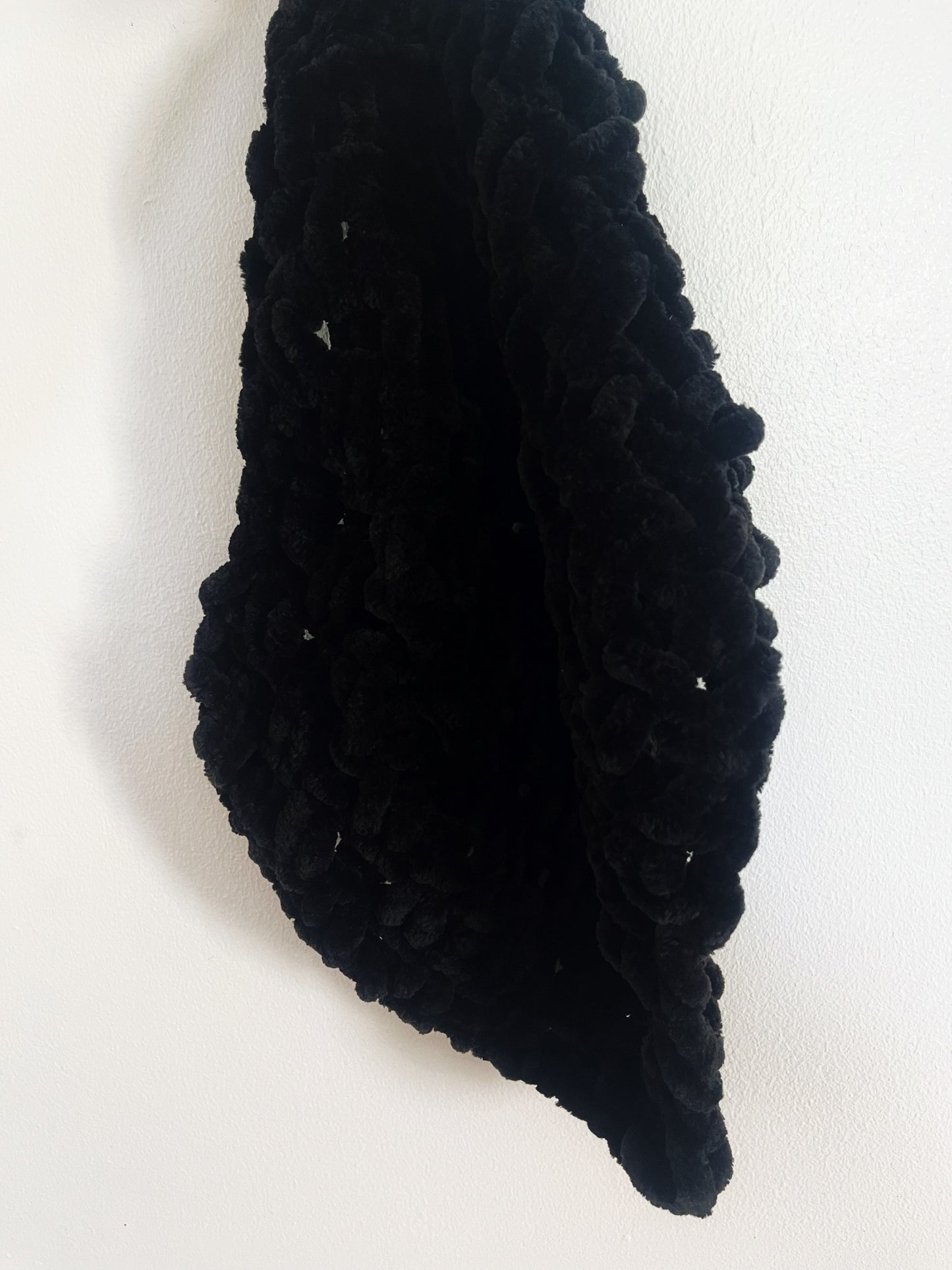 Snuggle Square Baby Comforter | Hand-Knitted Velvet Chenille, Super Chunky Knit (With Dummy Loop)