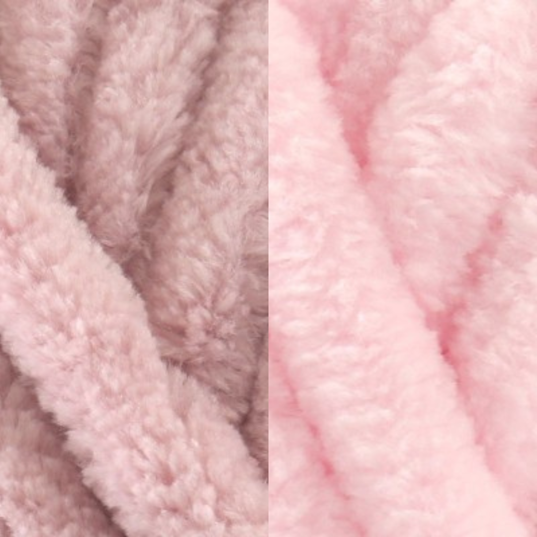 Marshmallow Snuggle Square | Hand-Knitted Chenille Comforter with Custom Two-Colour Design