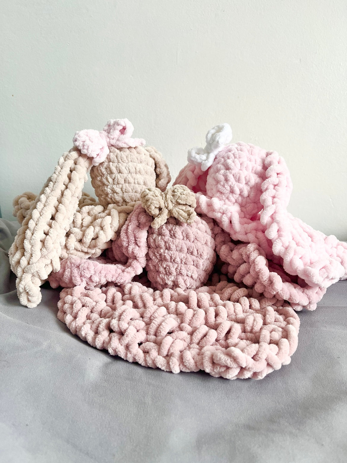 Knit and Crochet Bunny Comforter – Digital Download Pattern