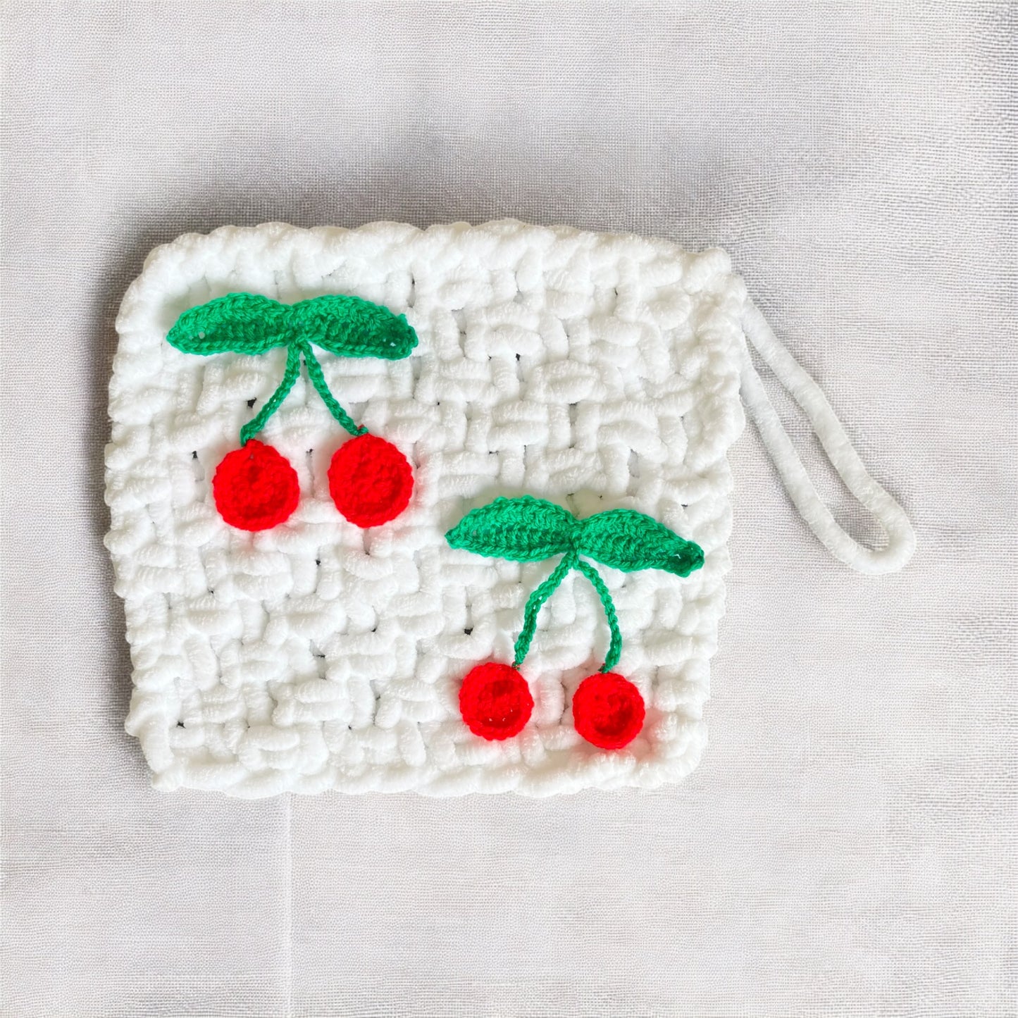 Cherries Snuggle Squares - WITH dummy loop