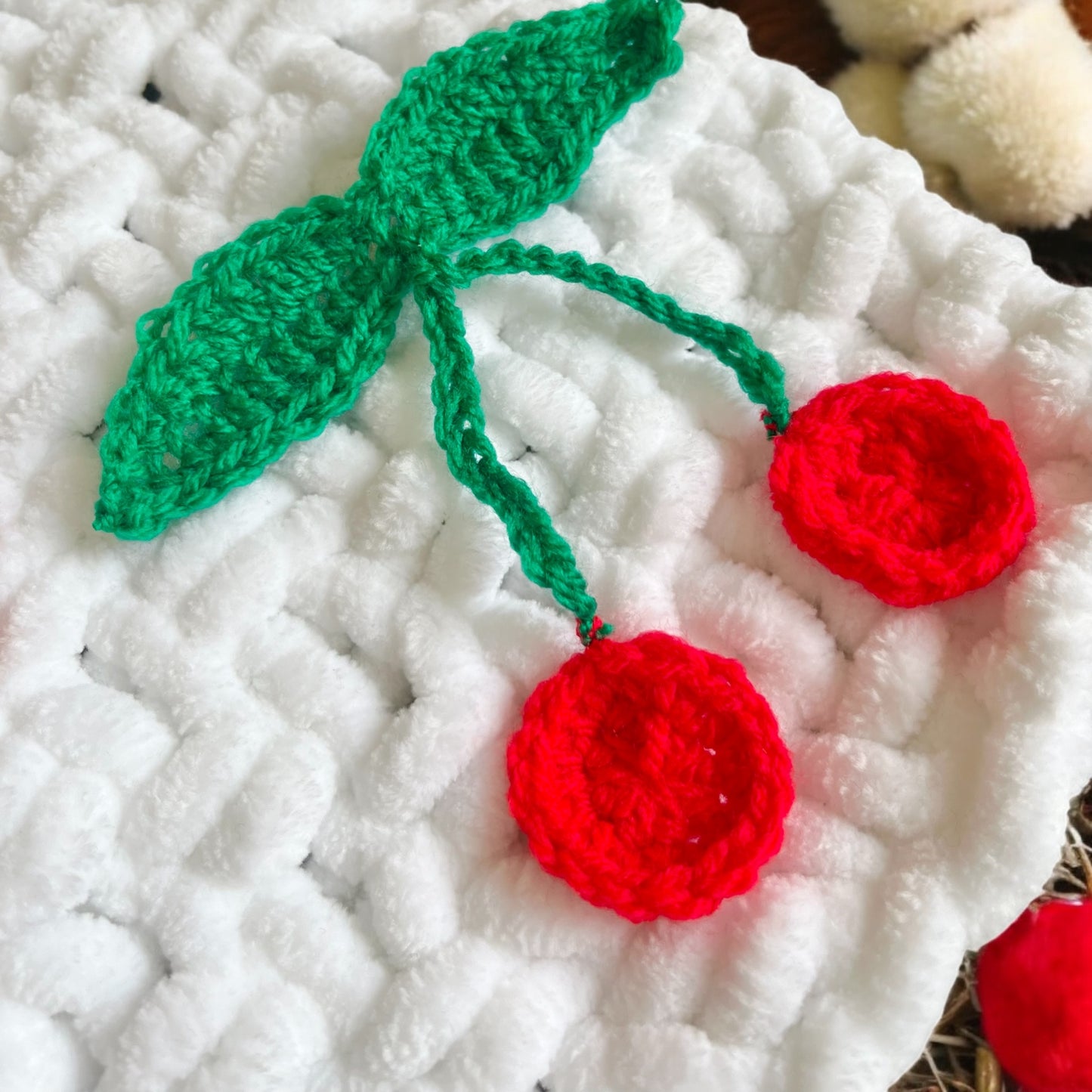 Cherries Snuggle Squares - WITHOUT dummy loop