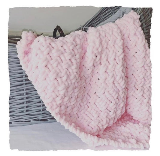 Knitted Chenille Baby Blanket + Matching Snuggle Square Comforter with Dummy Loop | Soft Baby Gift Set