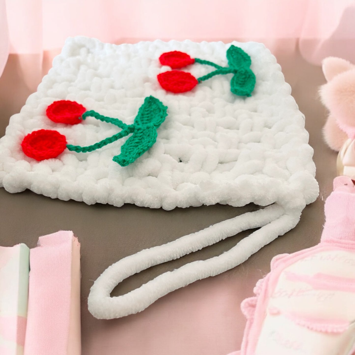 Cherries Snuggle Squares - WITH dummy loop