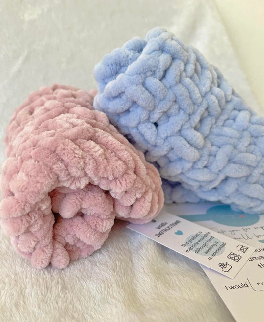 Snuggle Square Comforters — Hand Knitted Chenille