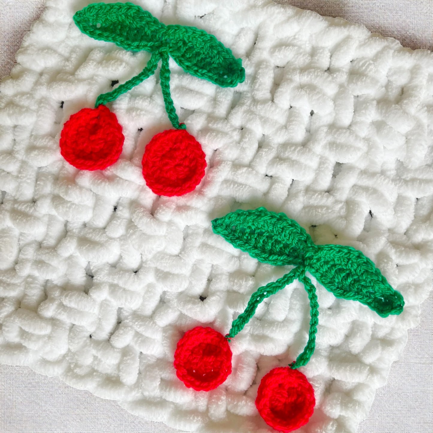 Cherries Snuggle Squares - WITHOUT dummy loop