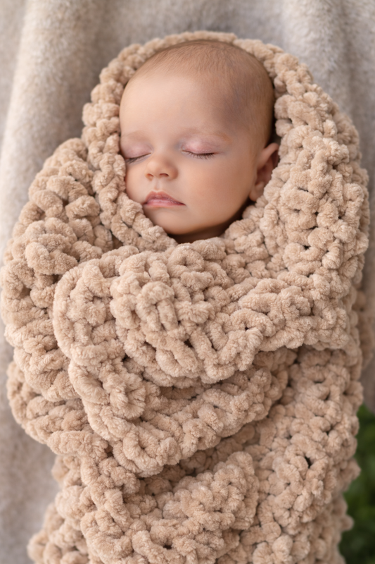 Hand-Knitted Chenille Baby Blankets – Ready to Ship