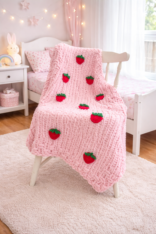 Strawberries Toddler Blanket