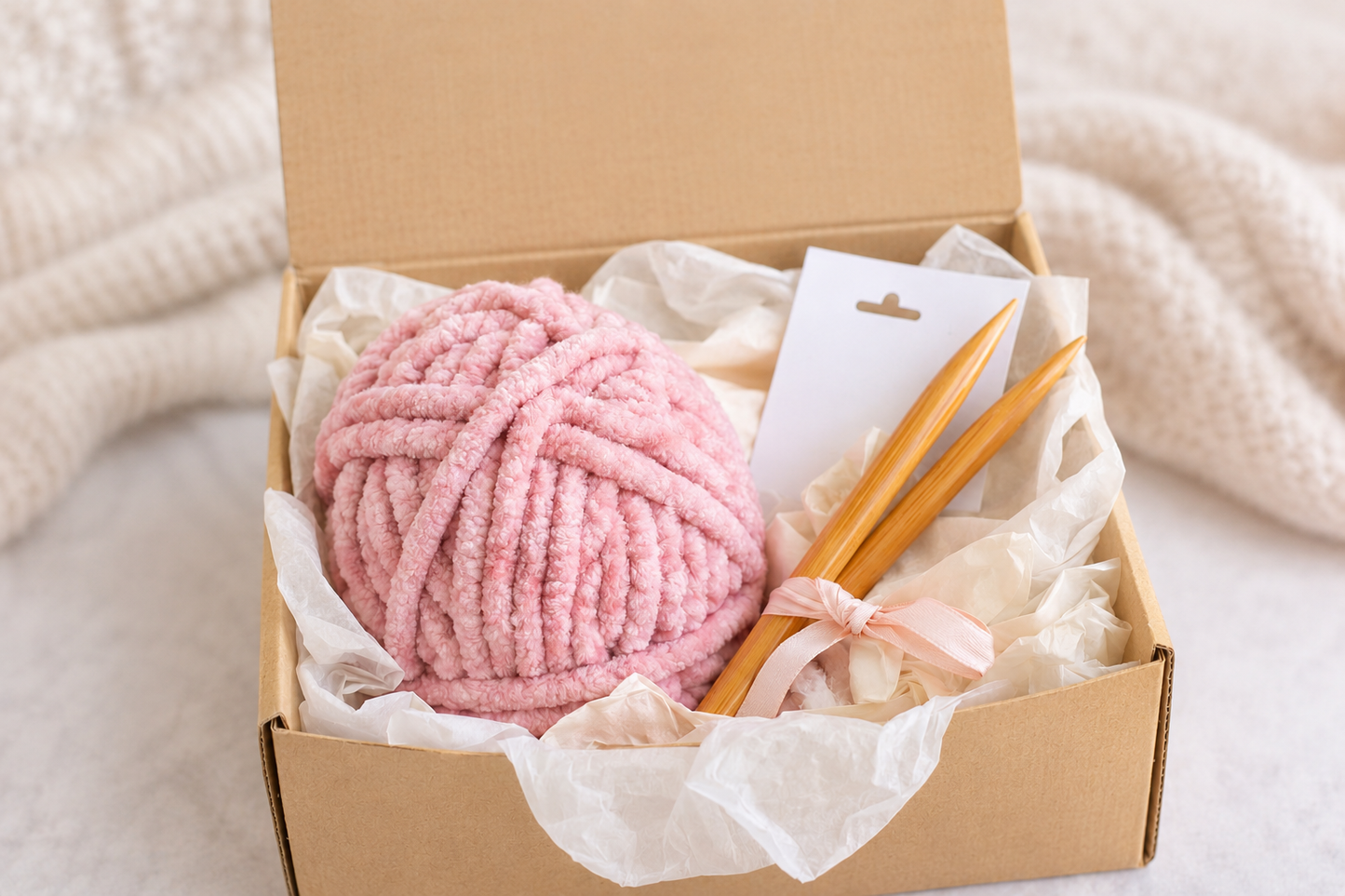 Baby Blanket Knitting Kit for Beginners | Learn to Knit DIY Kit UK