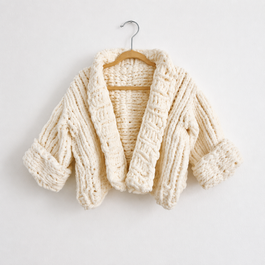 Chenille Cardigan Knitting Pattern | Seamless Baby & Children's Cardigan PDF (0–5 Years)
