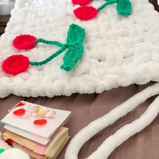 Cherries Snuggle Squares - WITH dummy loop