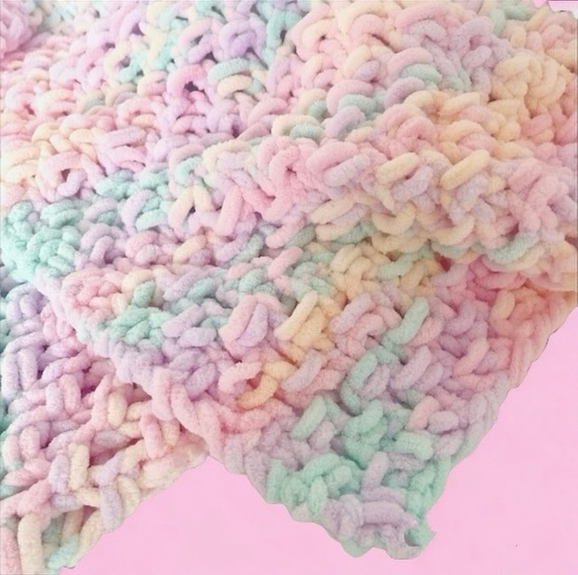 Snuggle Square Comforters — Hand Knitted Chenille - Ready to Ship