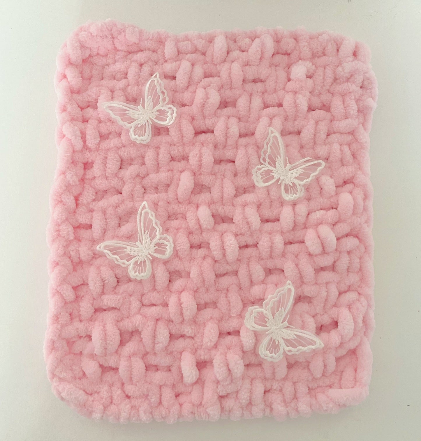 Butterfly Snuggle Square WITH Dummy Loop - Super Chunky Knit - Velvet Chenille