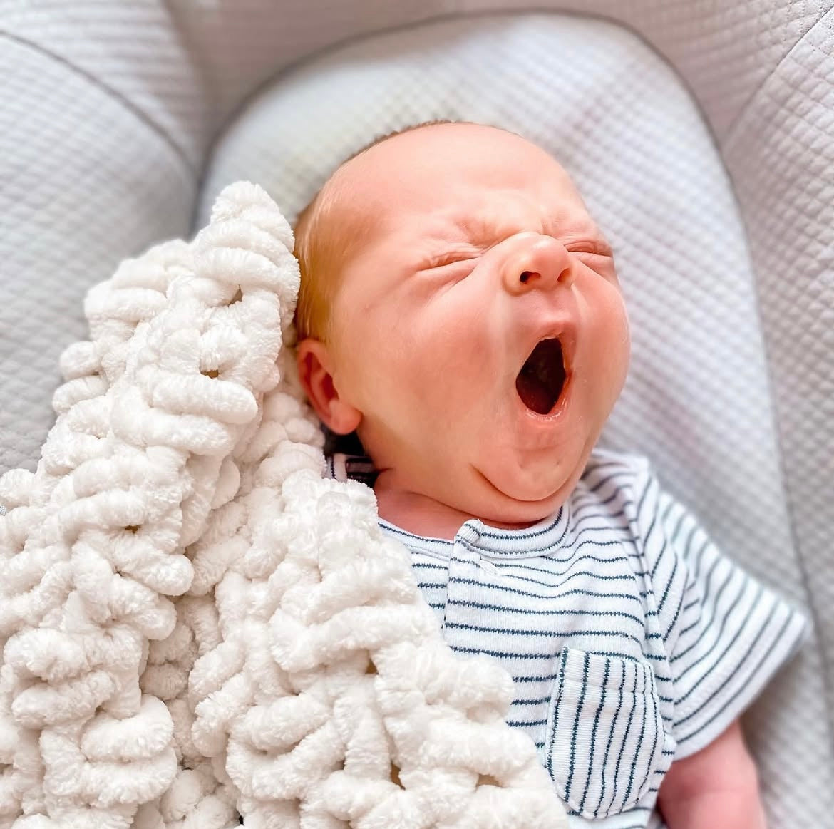 Handmade Chenille Baby Comforter – Soft Comfort Square | SnugaBug