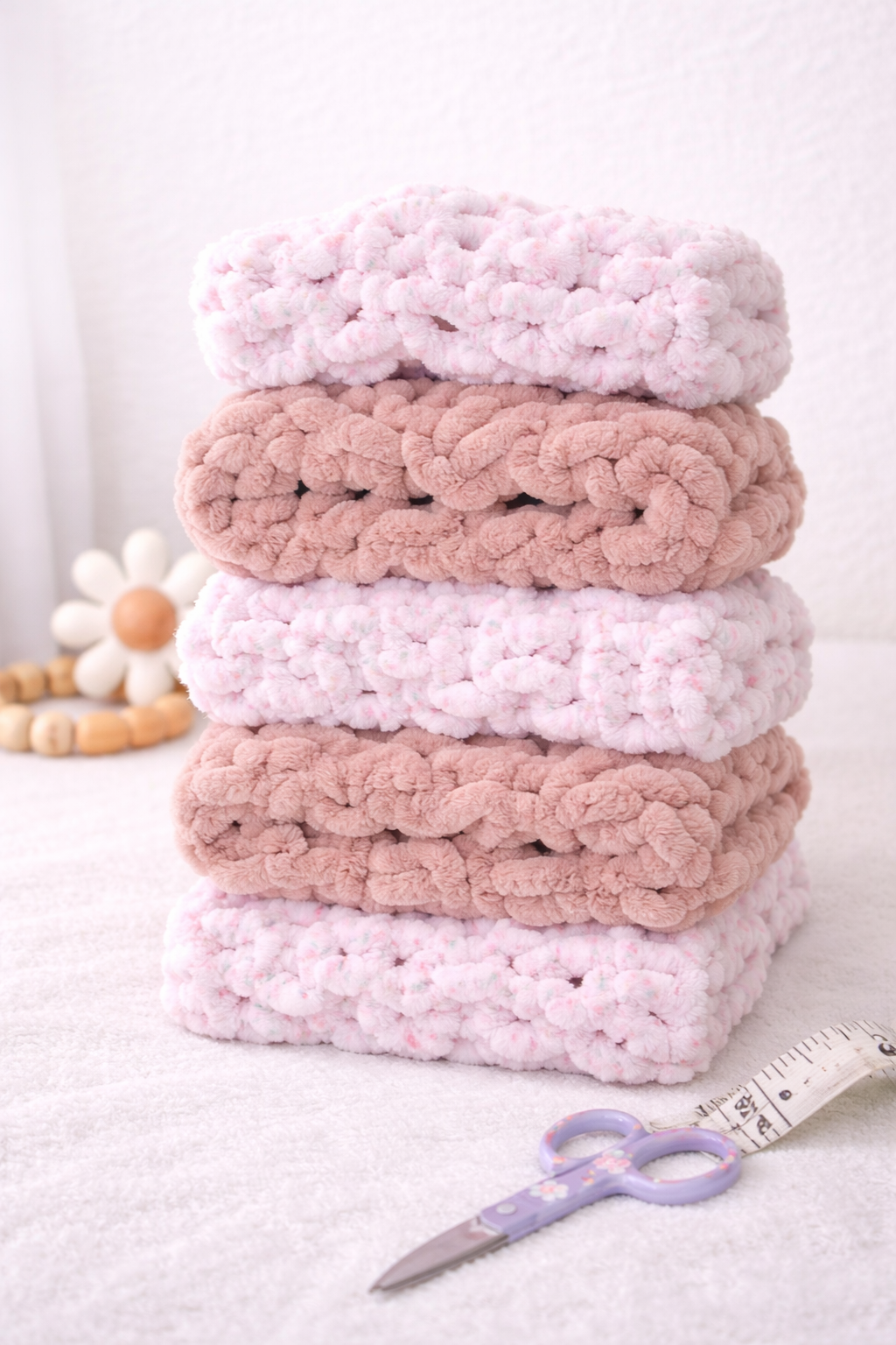 Handmade Chenille Baby Comforter – Soft Comfort Square | SnugaBug