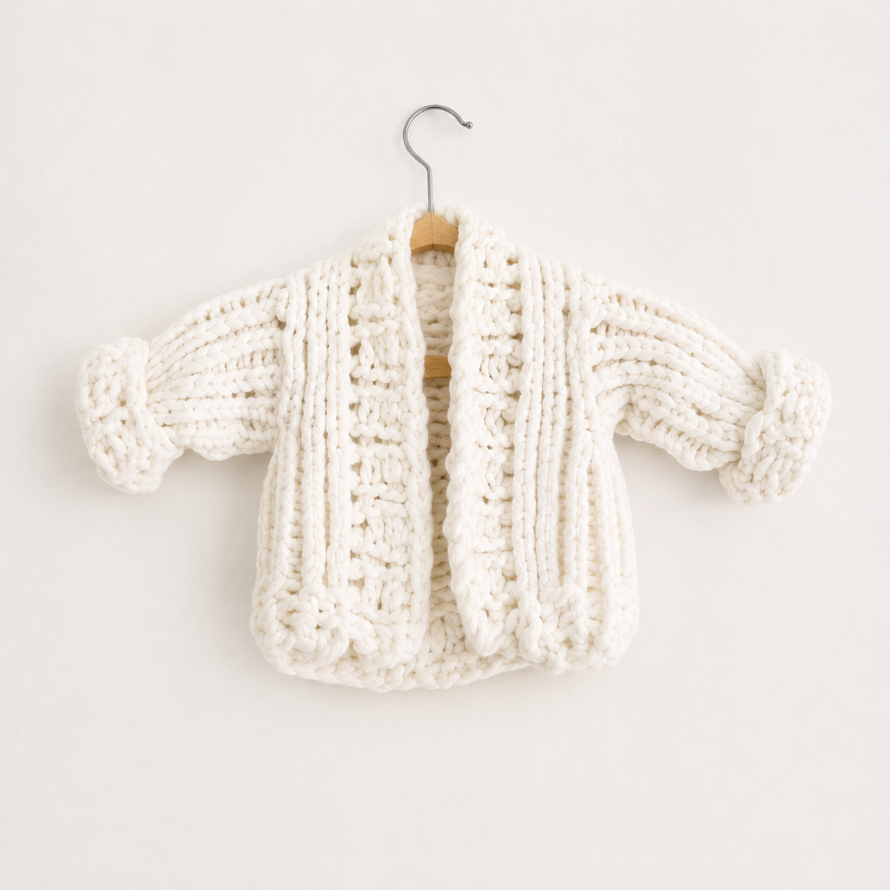 Chenille Cardigan Knitting Pattern | Seamless Baby & Children's Cardigan PDF (0–5 Years)